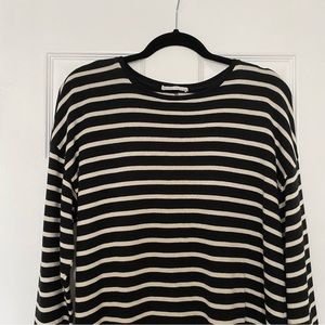 Zara Long Sleeves Black/White Stripes Large
